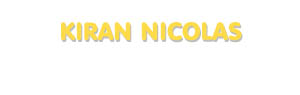 Der Vorname Kiran Nicolas